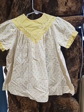 Gum ballsYellow Polka Dot Baby/Toddler Dress - Soft Yellow Accents
